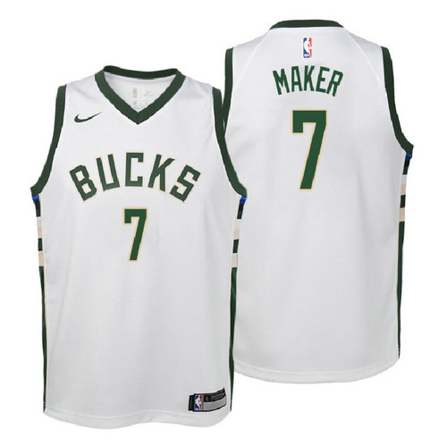 canotta milwaukee bucks bambino 2017-2018 thon maker 7 bianca