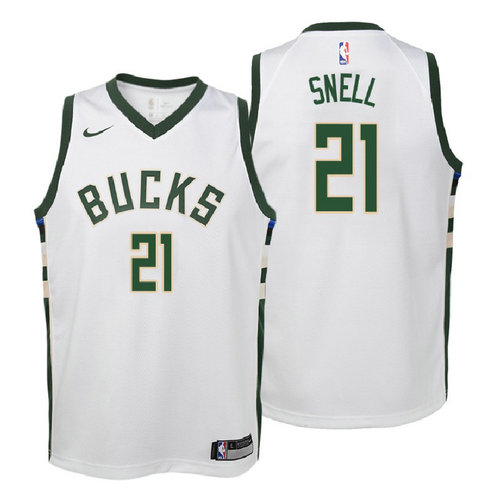 canotta milwaukee bucks bambino 2017-2018 tony snell 21 bianca