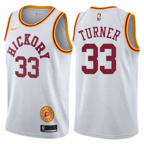 maglia myles turner 33 2017-2018 indiana pacers bianca