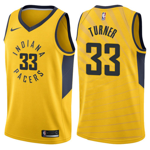 maglia myles turner 33 2017-2018 indiana pacers giallo