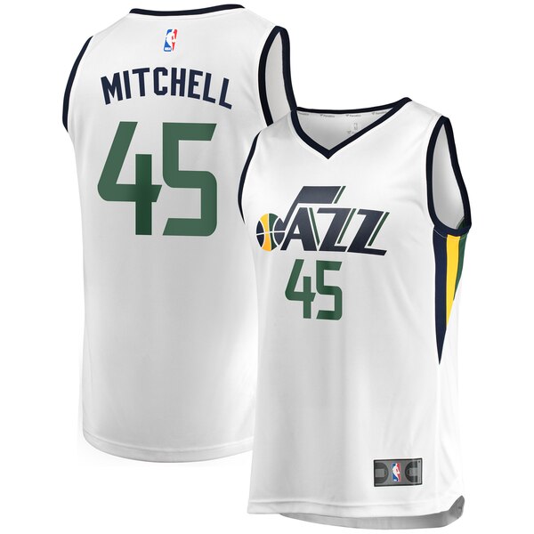 maglia donovan mitchell 45 2019-2020 utah jazz bianca