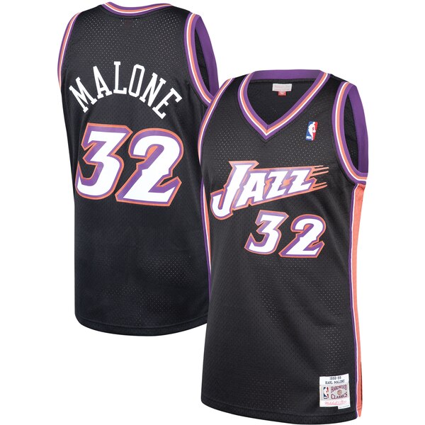 maglia nba karl malone 32 2020 utah jazz nero