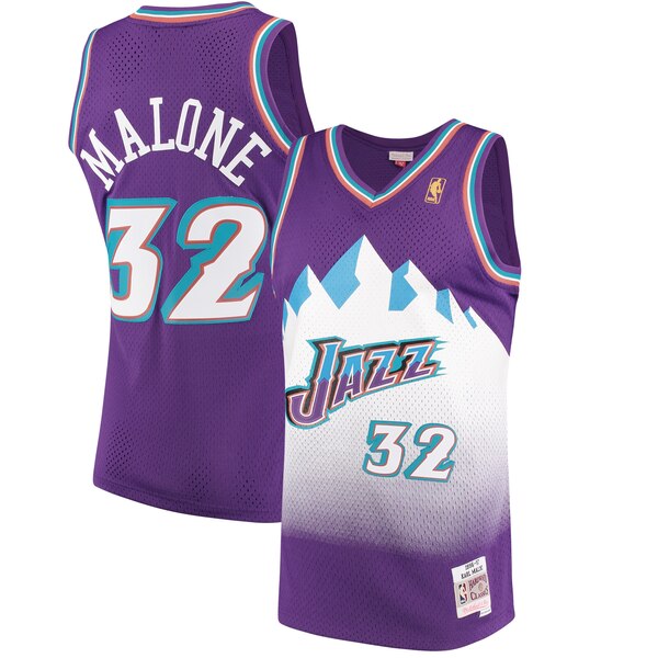 maglia nba karl malone 32 2020 utah jazz porpora