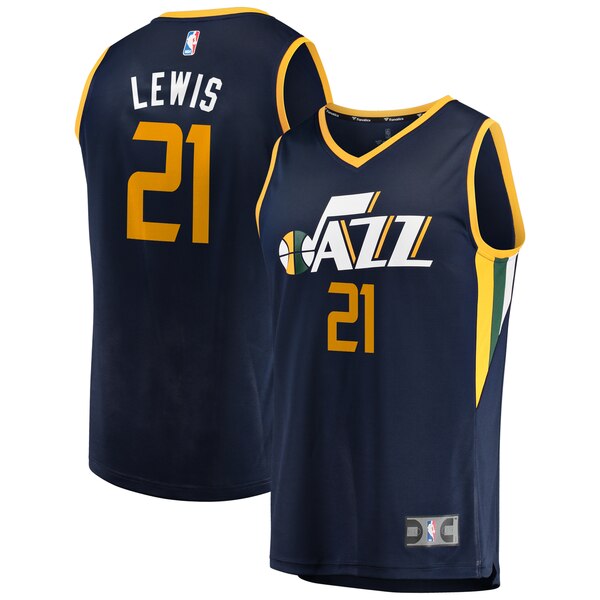 maglia nba Trey Lewis 21 2019-2020 utah jazz navy