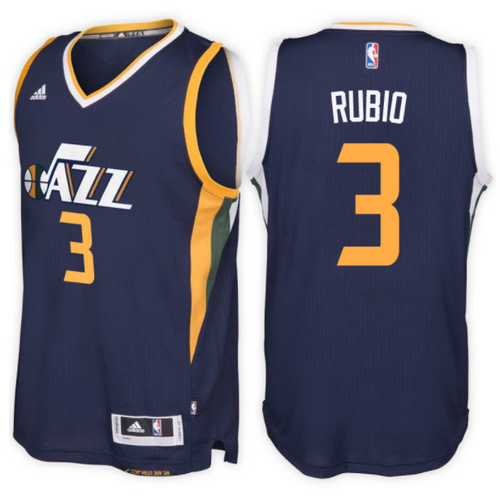 maglia nba ricky rubio 3 2017 utah jazz navy