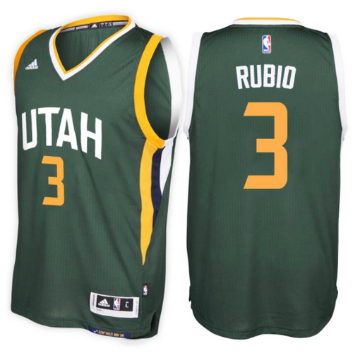 maglia nba ricky rubio 3 2017 utah jazz verde