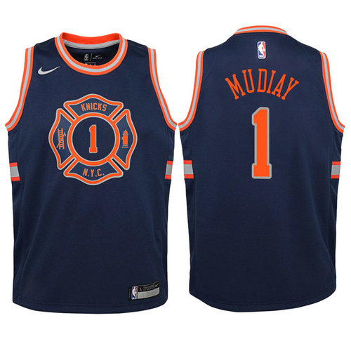 canotta new york knicks bambino emmanuel mudiay 1 2018 navy