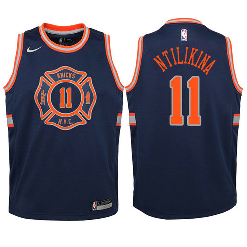 canotta new york knicks bambino frank ntilikina 11 2018 navy