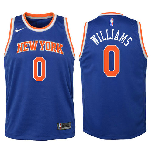 canotta new york knicks bambino troy williams 0 2018 blu