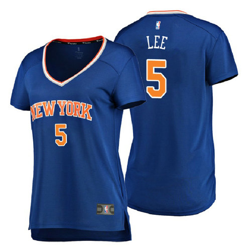 maglie nba donne new york knicks 2018 courtney lee 5 blu