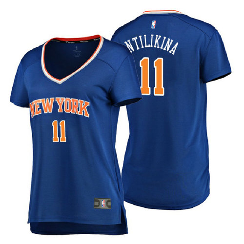 maglie nba donne new york knicks 2018 frank ntilikina 11 blu