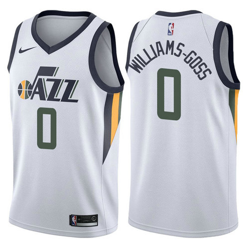 maglia nigel williams goss 0 2017-2018 utah jazz bianca