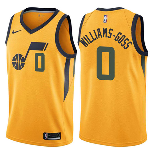 maglia nigel williams goss 0 2017-2018 utah jazz giallo