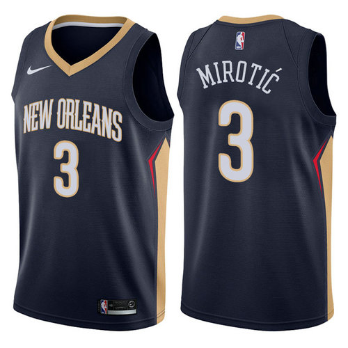 maglia nikola mirotic 3 2017-2018 new orleans pelicans navy
