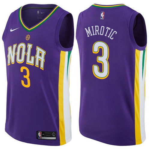 maglia nikola mirotic 3 2017-2018 new orleans pelicans porpora