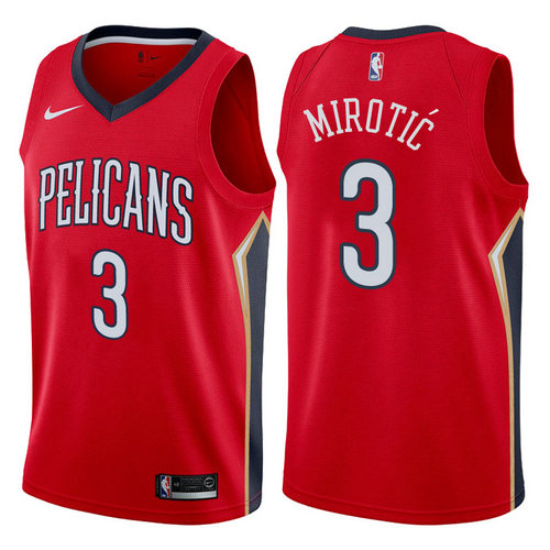 maglia nikola mirotic 3 2017-2018 new orleans pelicans rosso