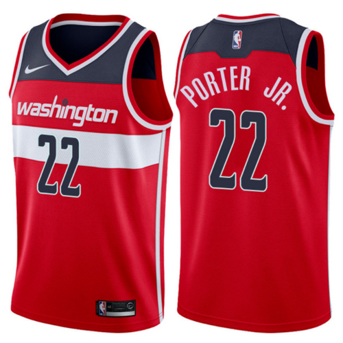 maglia nba otto porter JR. 22 2017-2018 washington wizards rosso