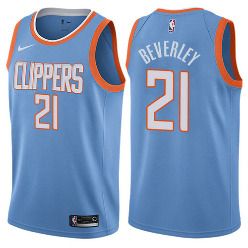 maglia patrick beverley 21 2017-2018 los angeles clippers blu