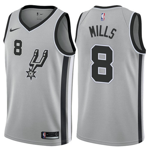 maglia nba patty mills 8 2017-2018 san antonio spurs grigio