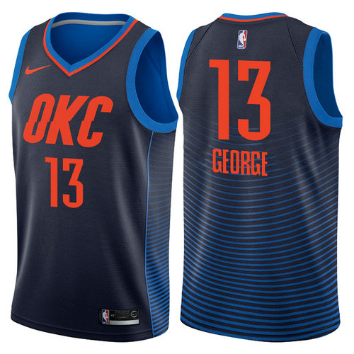 maglia paul george 13 2017-2018 oklahoma city thunder navy