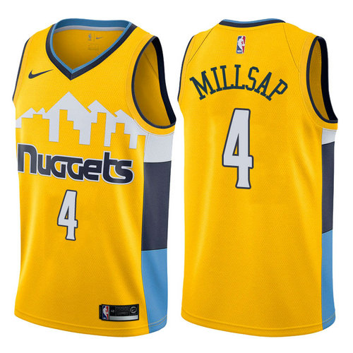 maglia paul millsap 4 2017-2018 denver nuggets giallo