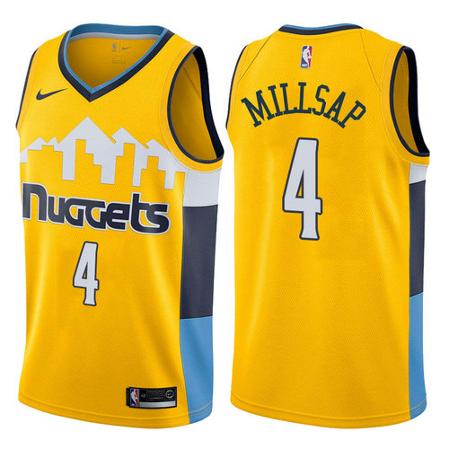 maglia paul millsap 4 2017-2018 denver nuggets giallo