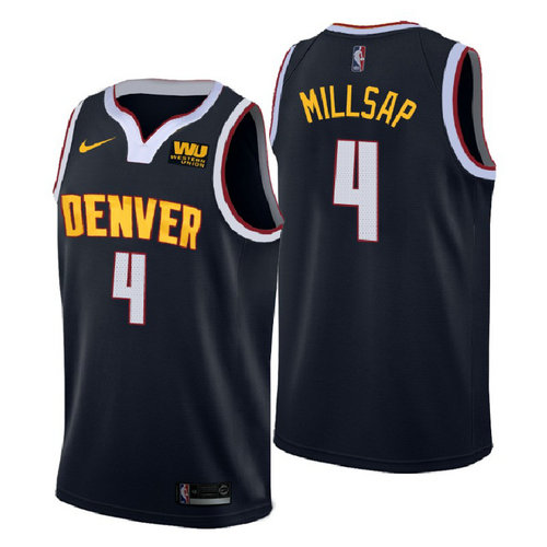 maglia paul millsap 4 2018-2019 denver nuggets navy