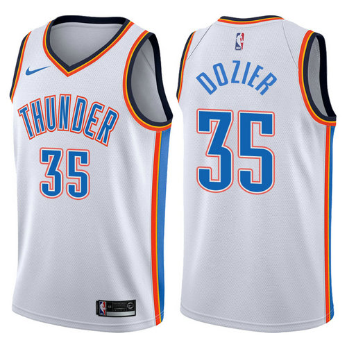 maglia nba pj dozier 35 2017-2018 oklahoma city thunder bianca