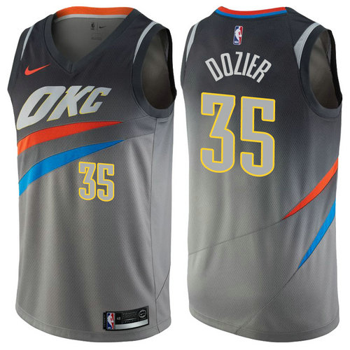 maglia nba pj dozier 35 2017-2018 oklahoma city thunder grigio