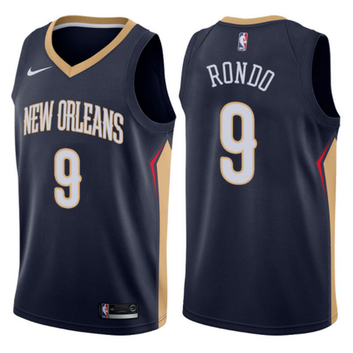 maglia rajon rondo 9 2017-2018 new orleans pelicans navy