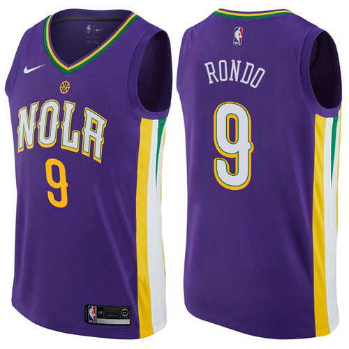 maglia rajon rondo 9 2017-2018 new orleans pelicans porpora