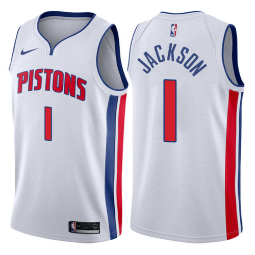 maglia reggie jackson 1 2017-2018 detroit pistons bianca