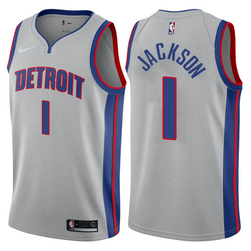 maglia reggie jackson 1 2017-2018 detroit pistons grigio