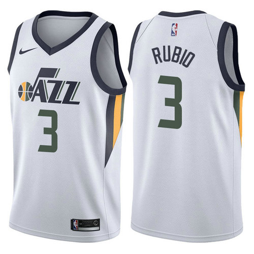 maglia nba ricky rubio 3 2017-2018 utah jazz bianca