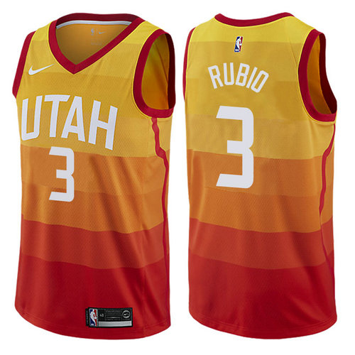 maglia nba ricky rubio 3 2017-2018 utah jazz rosso