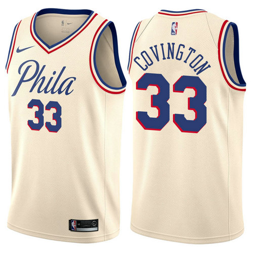 maglia basket robert covington 33 2017-2018 philadelphia 76ers giallo