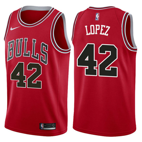 canotta robin lopez 42 2017-2018 chicago bulls rosso