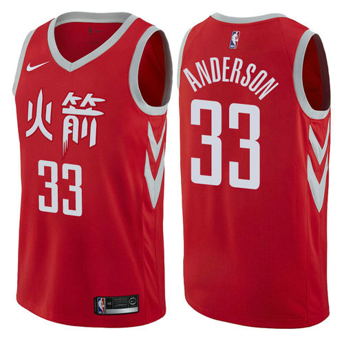 maglia ryan anderson 33 2017-2018 houston rockets rosso