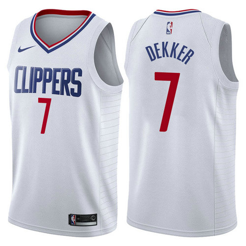 maglia sam dekker 7 2017-2018 los angeles clippers bianca