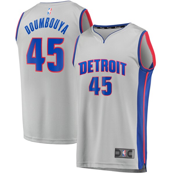 maglia sekou doumbouya 45 2020 detroit pistons grigio