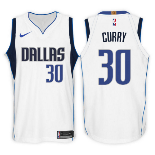 maglia seth curry 30 2017-2018 dallas mavericks bianca