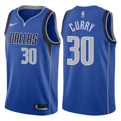 maglia seth curry 30 2017-2018 dallas mavericks blu