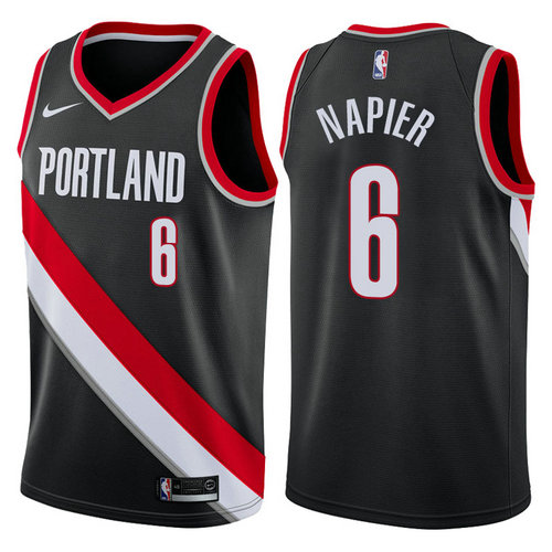 maglia shabazz napier 6 2017-2018 portland trail blazers nero