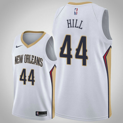 maglia solomon hill 44 2018-2019 new orleans pelicans bianca