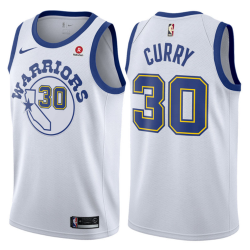 maglia stephen curry 30 2017-2018 golden state warriors bianca
