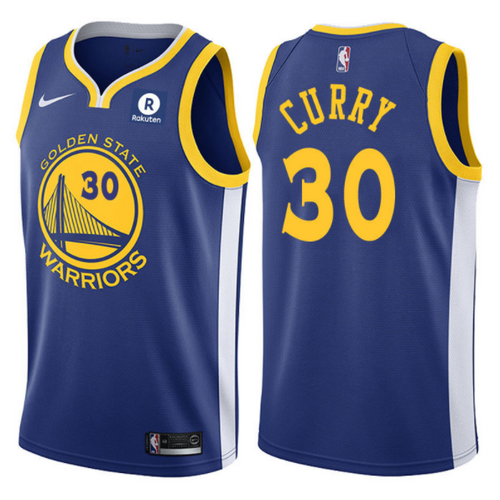 maglia stephen curry 30 2017-2018 golden state warriors blu