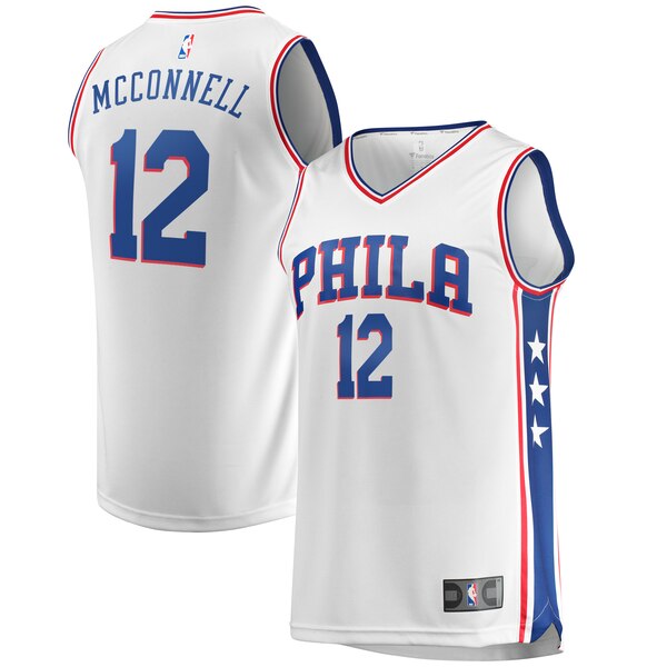 maglia t.j. mcConnell 12 2020 philadelphia 76ers bianca