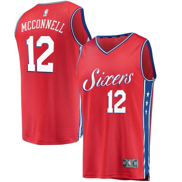 maglia t.j. mcConnell 12 2020 philadelphia 76ers rosso