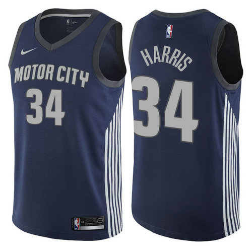 maglia tobias harris 34 2017-2018 detroit pistons navy