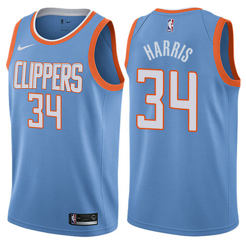 maglia tobias harris 34 2017-2018 los angeles clippers blu